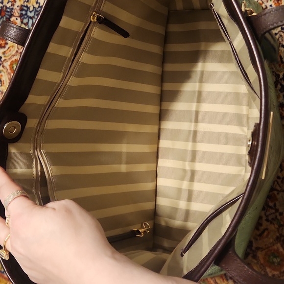 Brahmin Duxbury Satchel - Hunter Mayara Metallic Tote - Picture 16 of 17